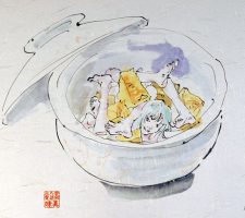 Aida Makoto, series of Edible Artificial Girls, Mi-Mi Chan, 2001