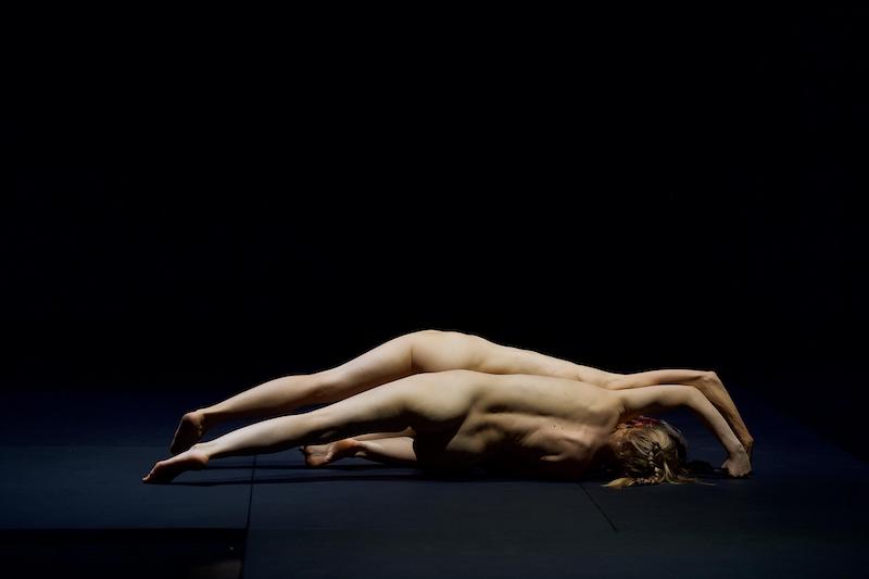 Two naked bodies dancing