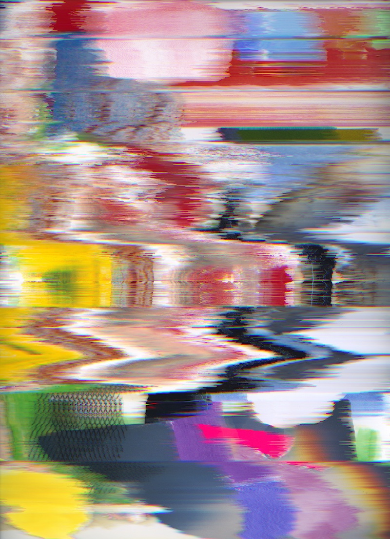 a colourfull glitch like
